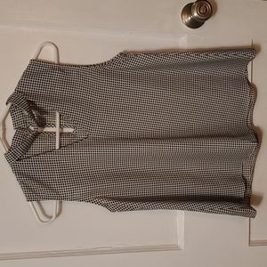 Westmoon Women's Black & Tan Sleeveless Tunic Blouse Size S